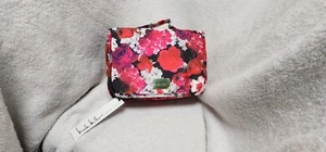 Nicole Miller Travel Organizer Cosmetic Bag PINK/Red FLORAL NWT - Picture 1 of 4