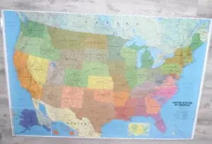 MICHELIN Map of United States Large U.S.A LAMINATED School Home School 50X32.5 - Picture 1 of 12