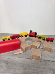 Thomas & Friends Take Along James Train Wood Magnetic Cars Bridge Supports - Picture 1 of 9