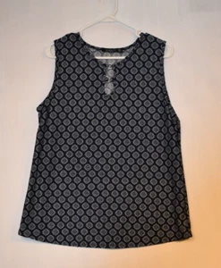 Cure Women’s Sleeveless Blue Geometric shape Size Large Shirt - Picture 1 of 11