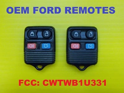 Set of 2 1998 - 2009 Ford Lincoln Mercury Keyless Remote CWTWB1U331 Four Buttons Foto 1 de 4