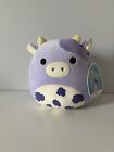 Squishmallows Brand New With Tags Bubba Cow 75 Purple Spotted Cow Bnwt