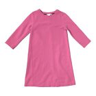 Boden Różowa Tunika Prążkowana Sukienka Shift Mieszanka bawełny Rozmiar UK 8 Rękawy 3/4
