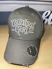 Country Girl Jean Brand Distressed Style Camo Hat Adjustable Womens Mossy Oak