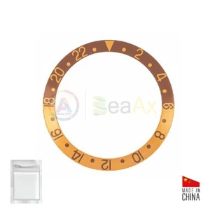 INSERTO IN ALLUMINIO PER GHIERA ROLEX GMT MASTER II BI-COLORE MARRONE ORO 16713 - Imagen 1 de 1