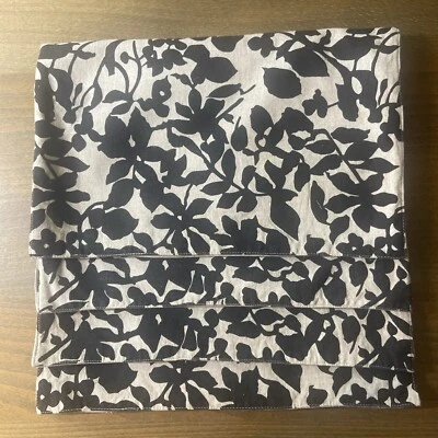 Crate & Barrel Black Eden Silhouette Placemats Cotton Linen 18.5 x 13 Set of 4 - Image 1 of 4