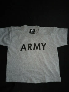 Kids Army Military Shirt Small Physical Training PT Grey Child Childrens Youth - Picture 1 of 4