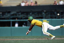 Outfielder Rickey Henderson of the Oakland Athletics Baseball 1980 Photo