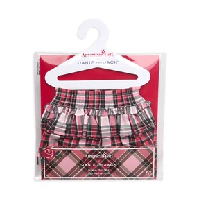 Gonna a quadri American Girl x Janie and Jack Holiday per bambole da 18 pollici nuova - Foto 1 di 3