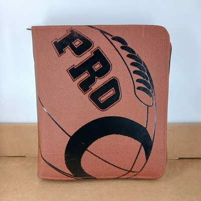 Carpeta de 3 anillas con cremallera de 3 lengüetas de fútbol PRO textura deportes escuela -7D de colección años 90 Foto 1 de 4