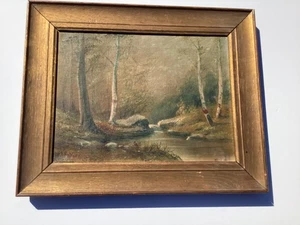 Antik D.A. Fischerlandschaft Öl/Leinwand Maine Künstler Originalrahmen 1917 - Bild 1 von 8