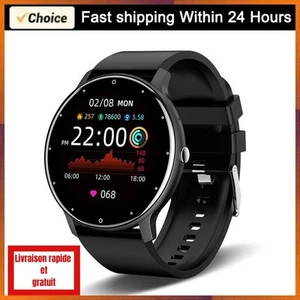 "Montre Connectée Homme Femme Bluetooth Appel Cardio SPO2 Sport iOS Android - Photo 1/7