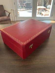 Authentic Cartier Red Leather Presentation Box Parfum, Watches Sunglasses 12x9x4 - Picture 1 of 6