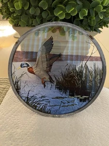 Vintage Glassmasters Mallard Drake Rund Buntglas Sonnenfänger 7,75" Rund - Bild 1 von 10