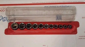 Snap-On Tools 11-Piece 3/8 Drive 1/4”-7/8” SAE Shallow Socket Set FS081-311USA - Picture 1 of 4