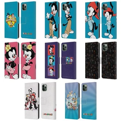 OFFICIAL ANIMANIACS GRAPHICS LEATHER BOOK WALLET CASE FOR APPLE iPHONE PHONES - Image 1 of 4
