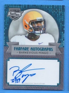 Press Pass Fanfare Auto Aqua 2013 #FFBM Barkevious Mingo LSU 74/99 - Imagen 1 de 1
