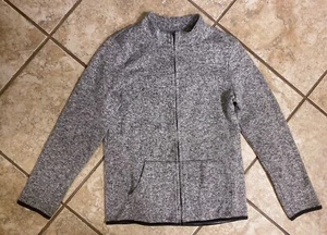 NWOT VARIEGATED GRAY ZIPPER. KNIT JACKET BY JUMPING BEANS SIZE 12 - Picture 1 of 2