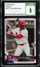2018 Bowman Prospects Jose Adolis Garcia Cardinals RC Rookie CSG 9 MINT QTY
