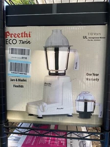Preethi Eco Plus Mixer Grinder White 110V for USA and Canada - Picture 1 of 8