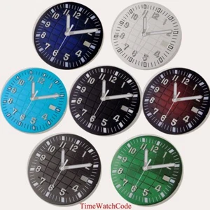 33mm Watch Dial Striped Watch Face Date Fit NH35/NH36 Date Luminous Dial Hands - Picture 1 of 27