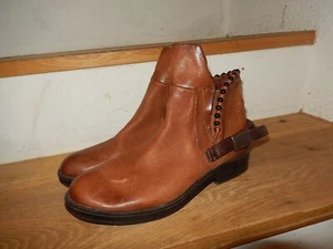 A. S. 98 STIEFEL LEDER BRAUN STIEFELETTE GR. 38 NEU LP 249 EURO - Bild 1 von 7