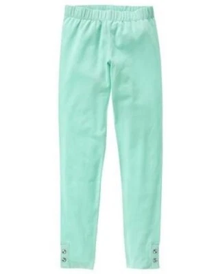 EUC GYMBOREE ENCHANTED WINTER GIRLS MINT GREEN GEM LEGGINGS PANTS SIZE 9 - Image 1 of 3
