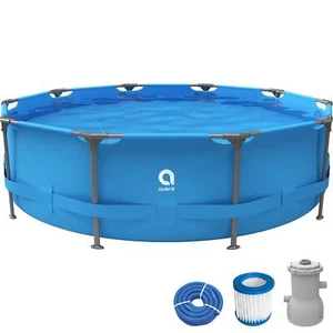 Pool Framepool Gartenpool Aufstellpool Schwimmbad blau mit Pumpe 305 x 76 Set - Bild 1 von 8