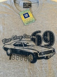 General Motors T Shirt Men's Large 69 Chevy Camaro Z28 Short Sleeve GM Gray - Picture 1 of 5