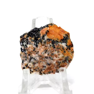 100 quilates cerusita con hojas de barita naranja y racimo de galena cristal áspero - Marruecos - Imagen 1 de 4