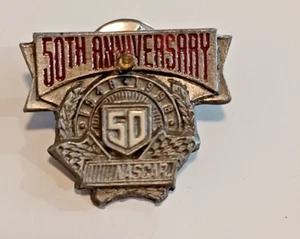 1998 50th Anniversary NASCAR Racing Lapel Push Back Pin Button - Picture 1 of 3