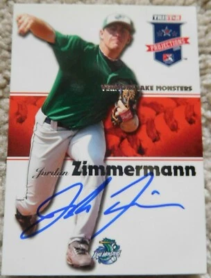 Джордан Циммерманн с автографом подпись 2008 Tristar RC карта Nationals Tigers - Изображение 1 из 2