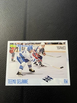 1993 Classic Hockey Teemu Selanne RC Draft Card Winnipeg Jets #124 - Image 1 of 2
