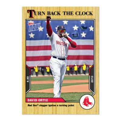 2021 Topps Now TBTC Turn Back The Clock #20 David Ortiz Boston Strong Flag - Image 1 of 2
