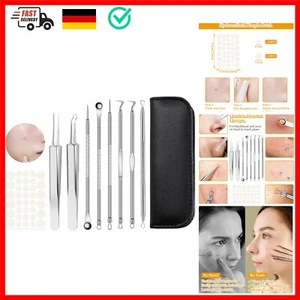 Mitesserentferner Komedonenquetscher Set, 8Pcs Pickel Ausdrücken Werkzeug mit... - Bild 1 von 8