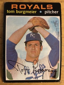 1971 Topps Tom Burgmeier Baseball Card #431 Royals Pitcher Low-Grade