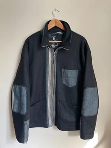Archive Vintage 90s Armani Jeans Patchwork Hemp Jacket - Picture 1 of 17