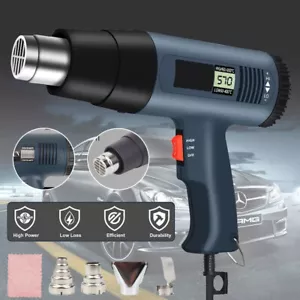 Heißluftpistole 2000W Heissluftgebläse 50℃-600℃ Heißluftfön mit LCD Bildschirm - Bild 1 von 12