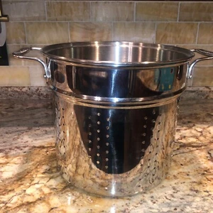 All Clad Large Steamer Insert Colander Strainer Pasta Stainless Steel - Picture 1 of 8