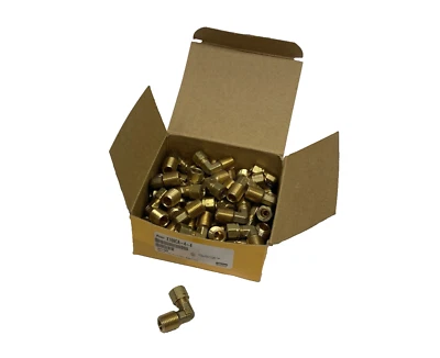 Parker 169CA-4-4 Brass Compression Elbow Fitting 1/4" Tube OD 1/4" NPT 47-PACK - Image 1 of 4