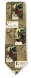 Lote Liquidado de 12 piezas DE COLECCIÓN BRUJAS HALLOWEEN POR TODAS PARTES CORBATA DE SEDA 4710 s - Imagen 1 de 1