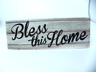 Bless This Home Home Decor Resin Desk Sign - New - 8" By 3"