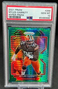 Panini Prizm Myles Garrett Hyper Cleveland Browns 2021 PSA 10 #266/175 - Imagen 1 de 2