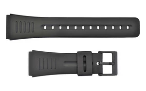 22mm rubber watch band Black fits Casio DBC-30 CMD-40 DBC-63 DBM-150 DBX-103 - Picture 1 of 4