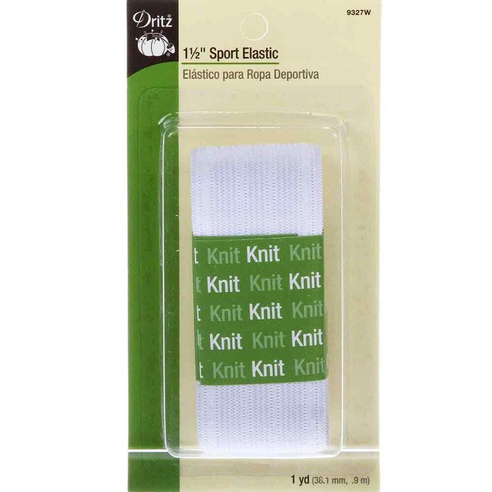 Dritz, Blanco Deportivo Elástico - 1-1/2" x 1yd Foto 1 de 1