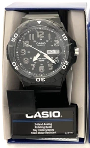 CASIO MEN'S BLACK CLASSIC QUARTZ WATCH MRW210H-1AKC - Picture 1 of 8