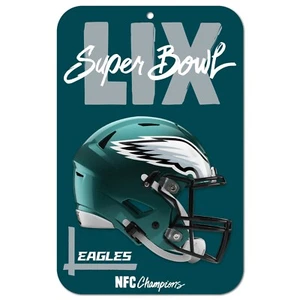 Super Bowl 59 LIX Philadelphia Eagles 11x17 Plastic Sign NFC Champions - Picture 1 of 1