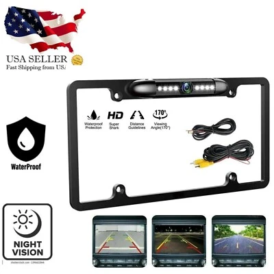 Backup Camera Rearview License Plate Frame Waterproof for Jensen CDR7011 Car - Image 1 of 4
