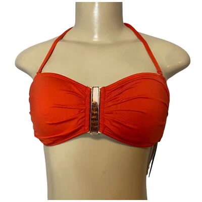 Kenneth Cole New York Traje de Baño Halter Bandeau Bikini Top Talla Pequeña Foto 1 de 4