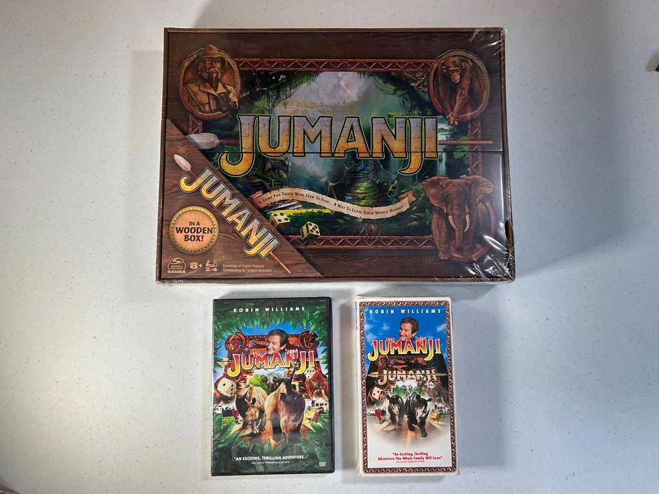 Jumanji Collection - The Game Real Wooden Box Edition, DVD And Original VHS - Image 1 of 4